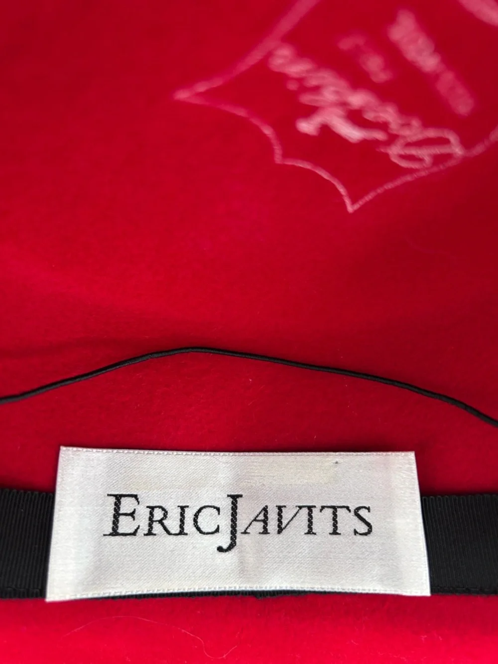 ERIC JAVITS Bollman & Co. Doeskin 100% Wool Felt Women’s Red Hat, USA Vintage - Picture 6 of 8